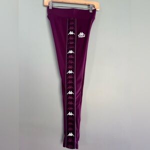 Kappa Banda Bartes Skin Fit Leggings pants Maroon White 38127LW-A0Q XS